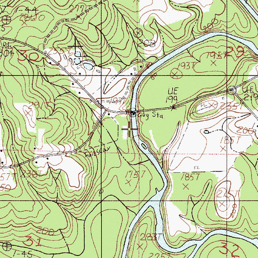 Topographic Map of Haw Ridge (historical), AL