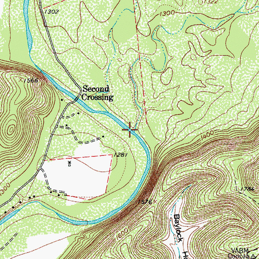 Topographic Map of East Hollow, TX