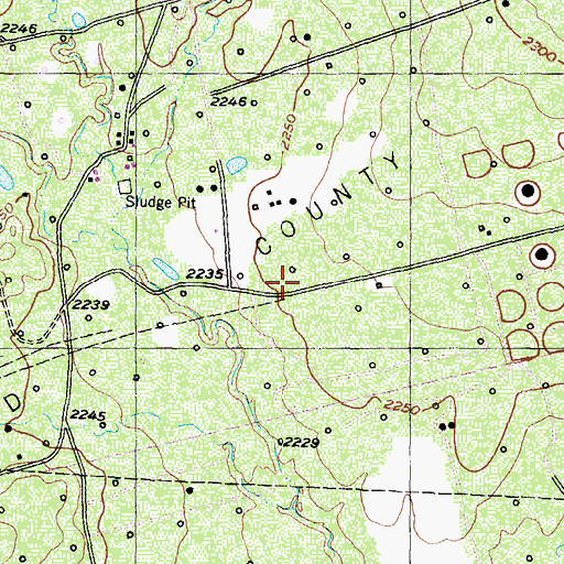 Topographic Map of East Howard County Oil Field, TX