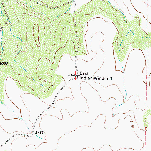Topographic Map of East Indian Windmill, TX