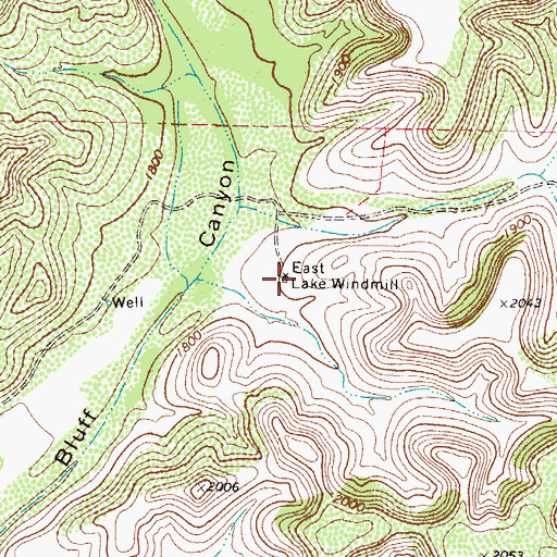 Topographic Map of East Lake Windmill, TX