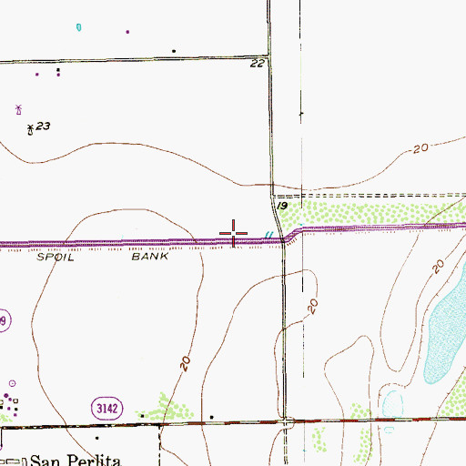 Topographic Map of East Main Drain, TX