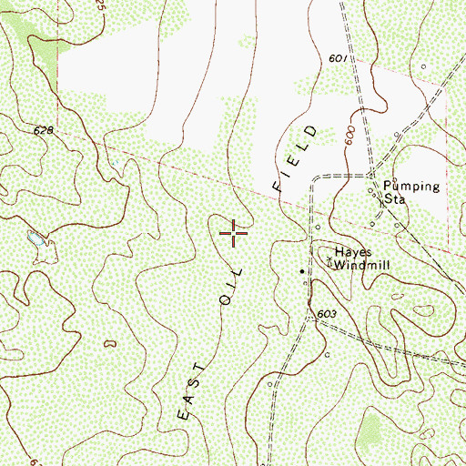 Topographic Map of East Oil Field, TX