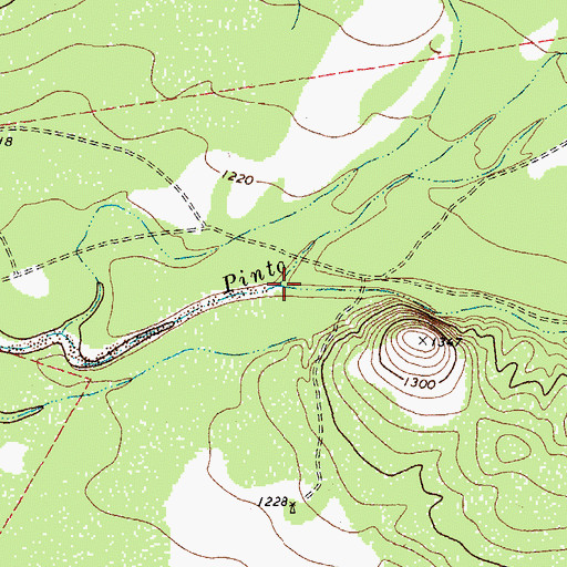 Topographic Map of East Pinto Creek, TX