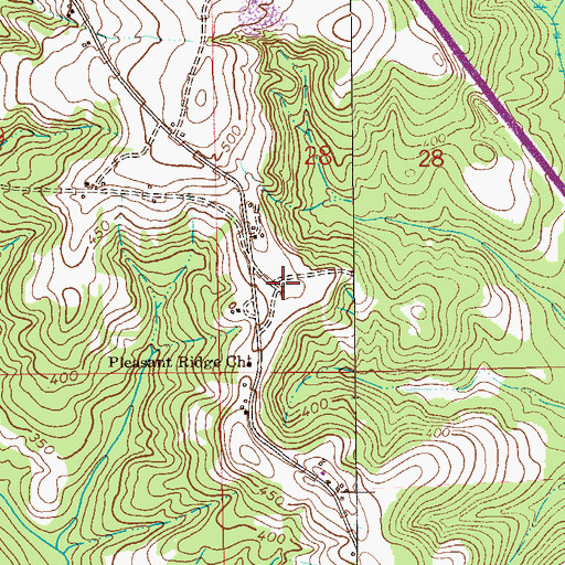 Topographic Map of Lawrence (historical), AL