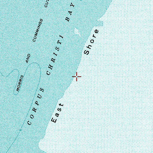 Topographic Map of East Shore, TX