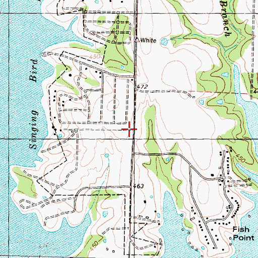 Topographic Map of East Tawakoni, TX