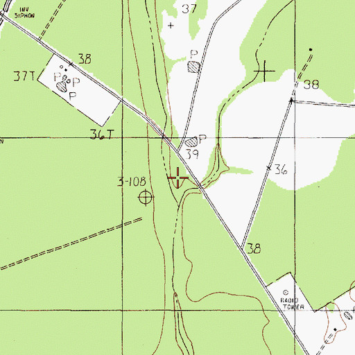 Topographic Map of East Tenmile Creek, TX