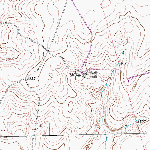 Topographic Map of East Well Windmill, TX