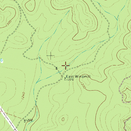 Topographic Map of East Windmill, TX
