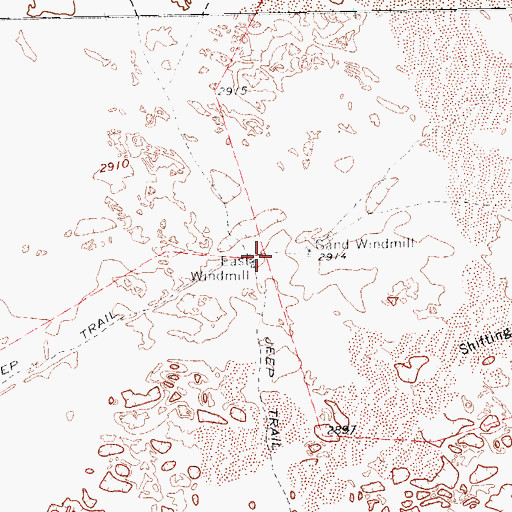 Topographic Map of East Windmill, TX