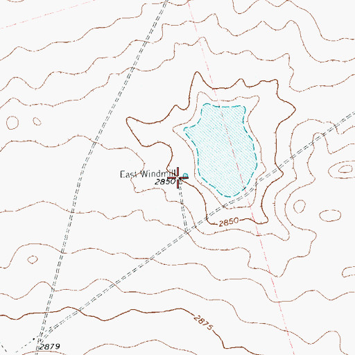 Topographic Map of East Windmill, TX