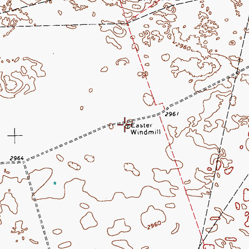 Topographic Map of Easter Windmill, TX