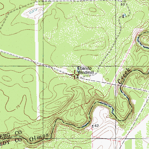 Topographic Map of Ebanito Windmill, TX