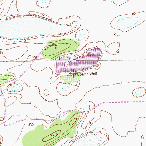 Topographic Map of Eberia Well, TX