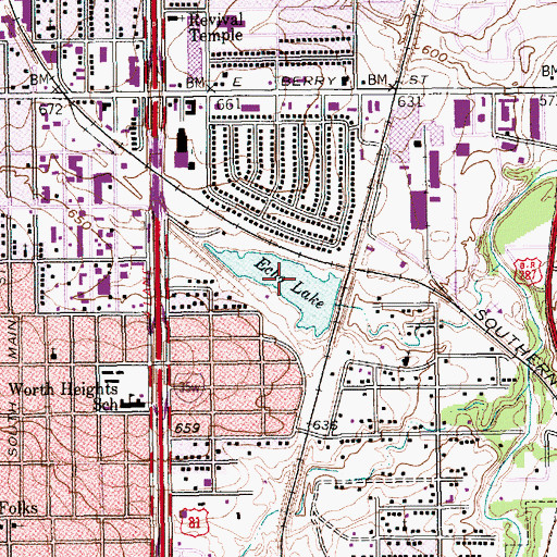 Topographic Map of Echo Lake, TX