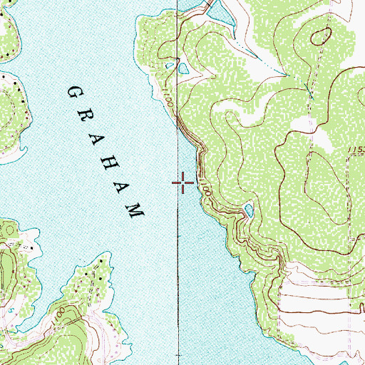 Topographic Map of Lake Eddleman, TX