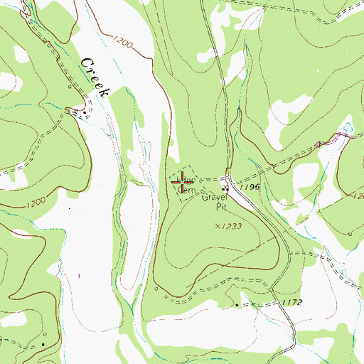 Topographic Map of Edge Cemetery, TX
