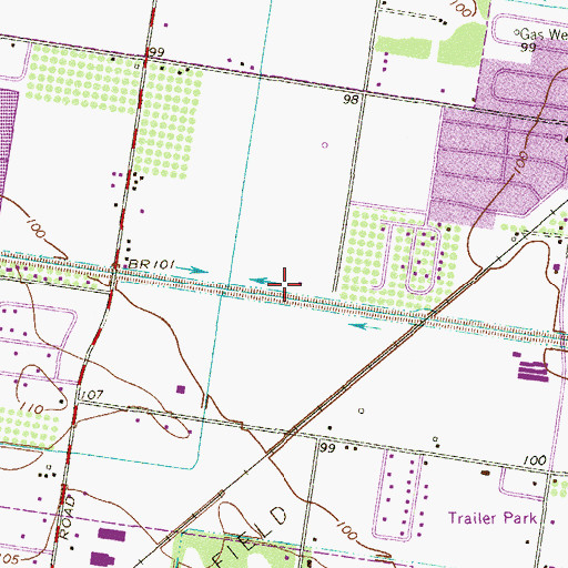 Topographic Map of Edinburg East Main Canal, TX
