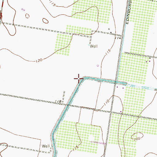 Topographic Map of Edinburg North Main Canal, TX