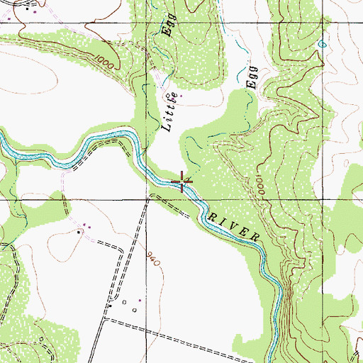 Topographic Map of Egg Creek, TX