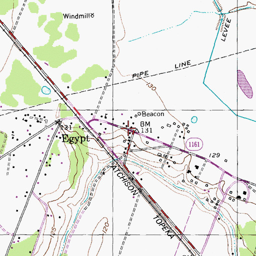 Topographic Map of Egypt, TX