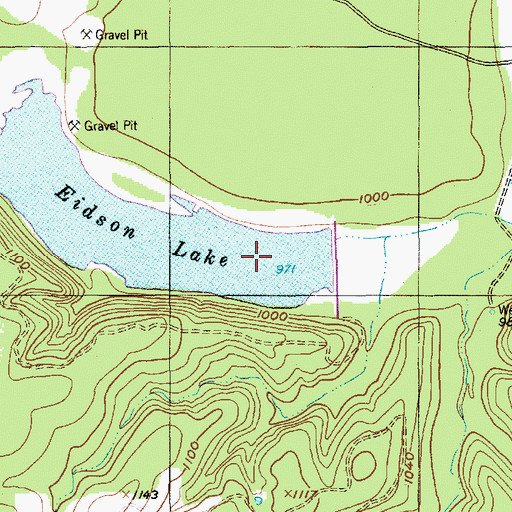 Topographic Map of Eidson Lake, TX