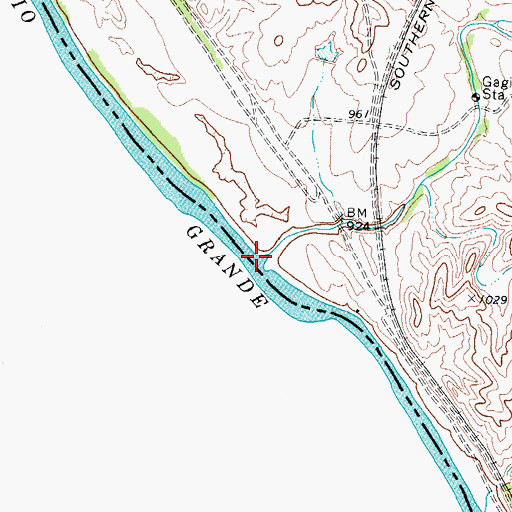 Topographic Map of McKees Creek, TX