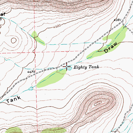 Topographic Map of Eighty Tank, TX