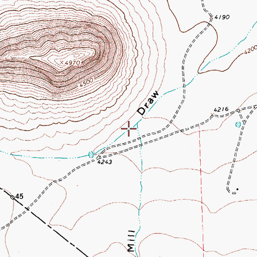 Topographic Map of Eighty Tank Draw, TX