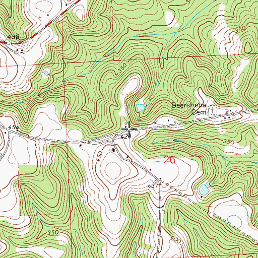 Topographic Map of Morgan School (historical), AL
