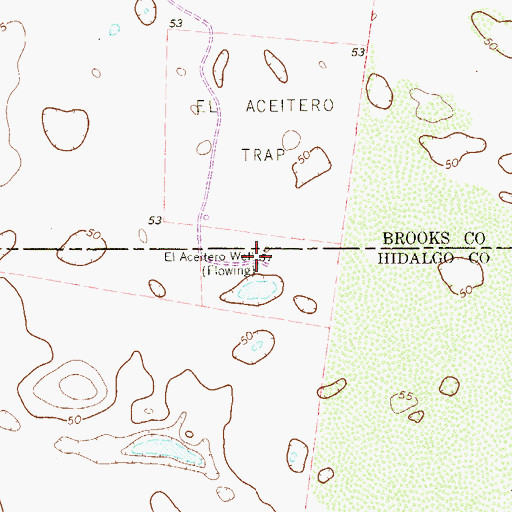 Topographic Map of El Aceitero Well Fiftyone, TX