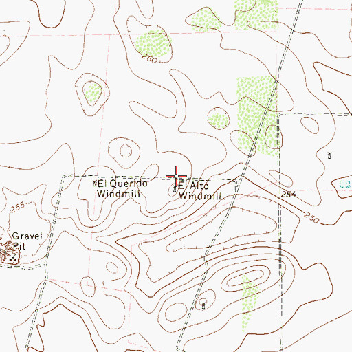 Topographic Map of El Alto Windmill, TX