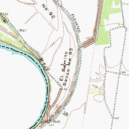 Topographic Map of El Barrito Banco Number 93, TX