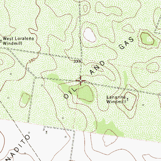 Topographic Map of El Benadito Oil and Gas Field, TX