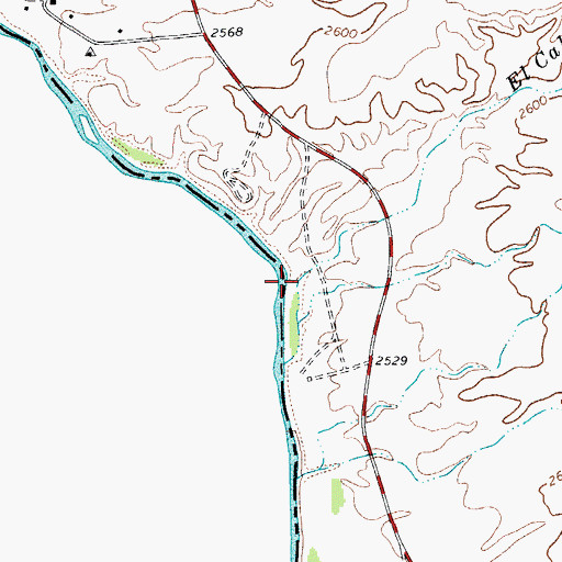 Topographic Map of El Calabazar Canyon, TX