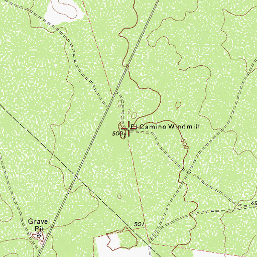 Topographic Map of El Camino Windmill, TX