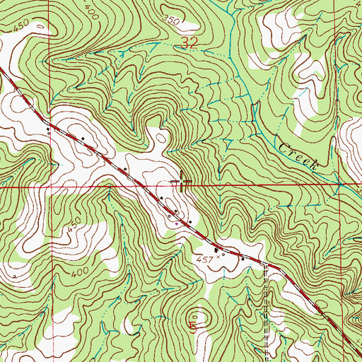 Topographic Map of Mossy Grove Cemetery, AL