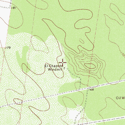 Topographic Map of El Chapote Windmill, TX
