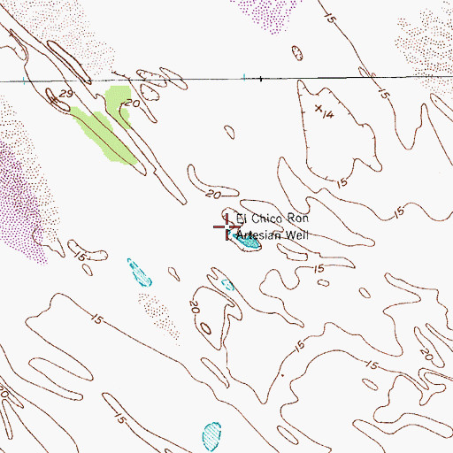 Topographic Map of El Chico Ron Artesian Well, TX