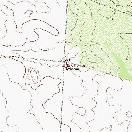 Topographic Map of El Chorito Windmill, TX