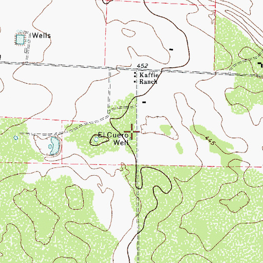 Topographic Map of El Cuero Well, TX