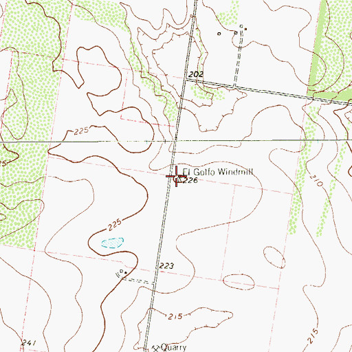 Topographic Map of El Golfo Windmill, TX