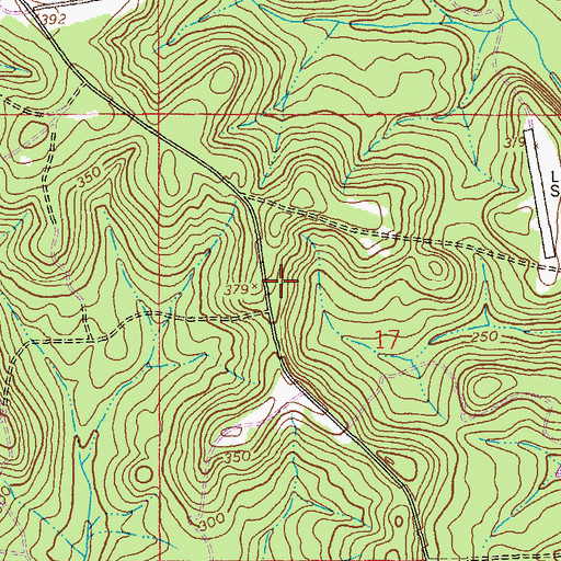 Topographic Map of Mount Liberty Church (historical), AL