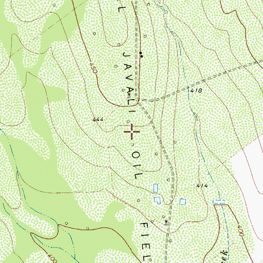 Topographic Map of El Javali Oil Field, TX