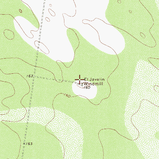 Topographic Map of El Javalin Windmill, TX