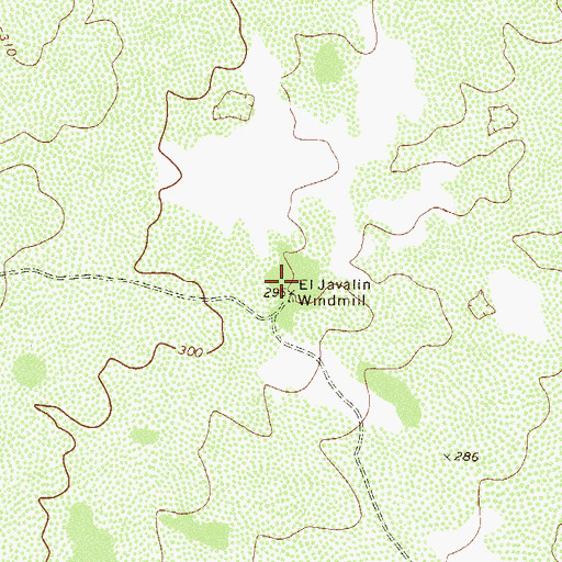 Topographic Map of El Javalin Windmill, TX