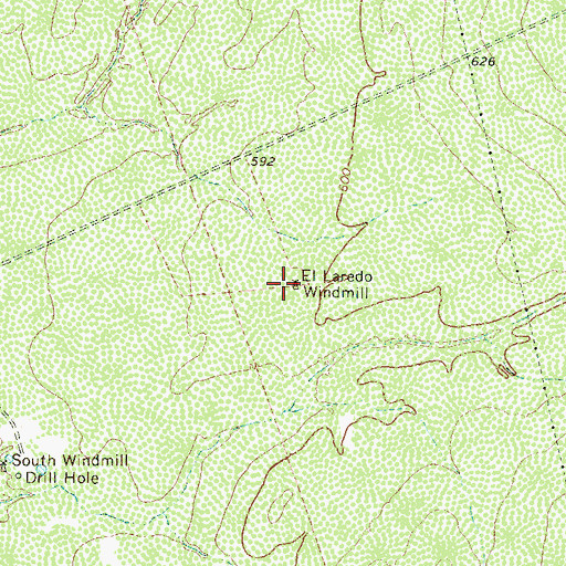 Topographic Map of El Laredo Windmill, TX