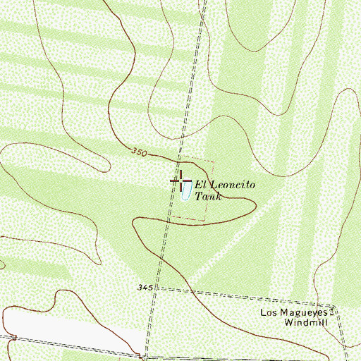 Topographic Map of El Leoncito Tank, TX