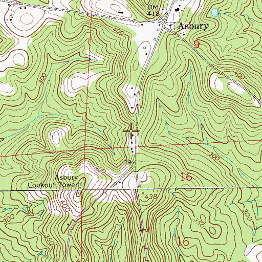 Topographic Map of Mount Pleasant Church, AL